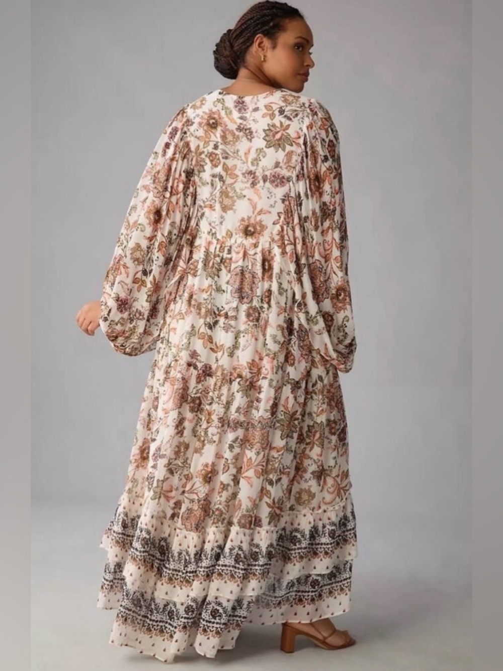 EUC Anthropologie Boho Floral Maxi Dress (XL) - Picture 2 of 14
